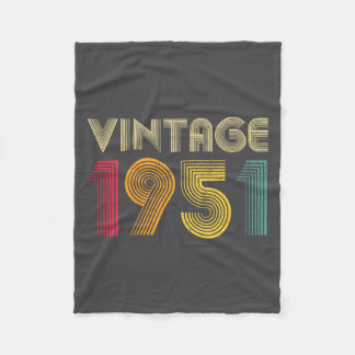 Women's Vintage 1951 75th Birthday 75 Years Old Re Fleece Blanket