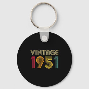 Women's Vintage 1951 75th Birthday 75 Years Old Re Keychain