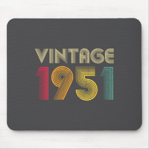 Women's Vintage 1951 75th Birthday 75 Years Old Re Mouse Pad