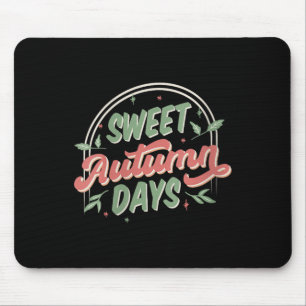 Womens Vintage Autumn Colors Fall Canadian Leaves Mouse Pad