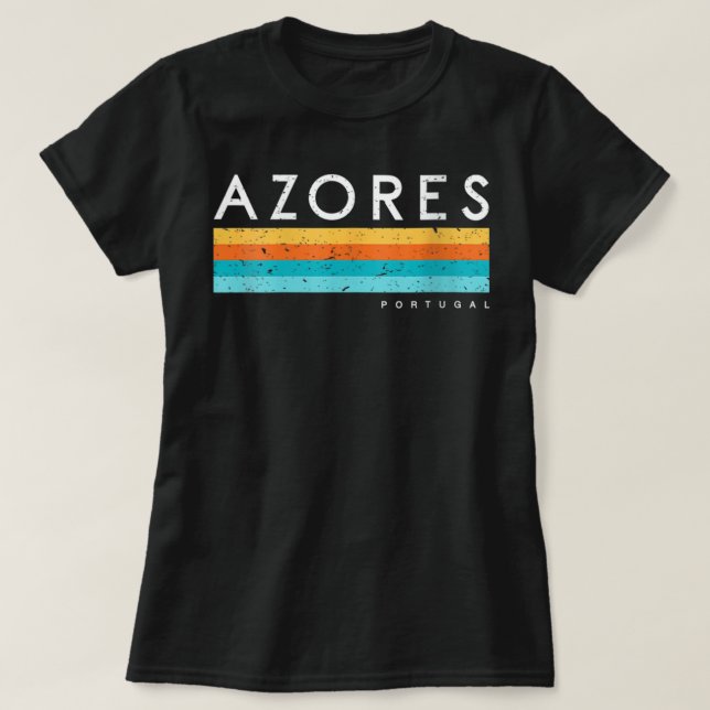 Womens Vintage Azores Portugal Retro Design 275 T-Shirt (Design Front)