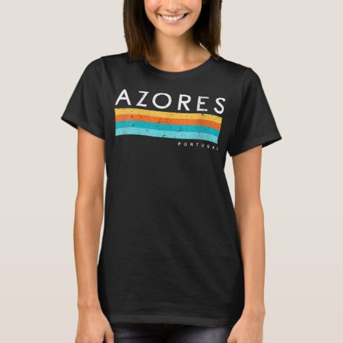 Womens Vintage Azores Portugal Retro Design 275 T_Shirt