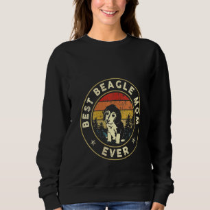 Womens Vintage Best Beagle Mom Ever Dog Lover For  Sweatshirt