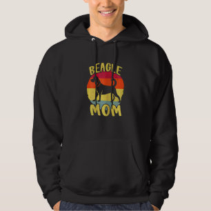 Womens Vintage Best Beagle Mom Ever Dog Mother's Hoodie