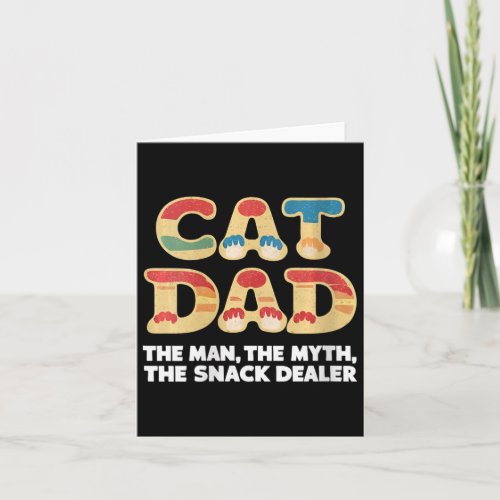 Womens Vintage Cat Dad The Man The Myth Snack Deal Card