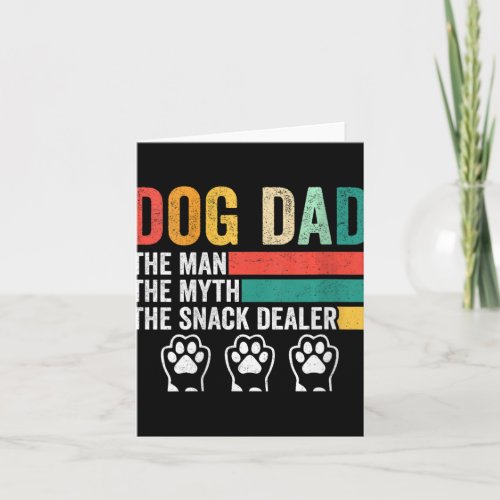 Womens Vintage Dog Dad The Man The Myth Snack Deal Card