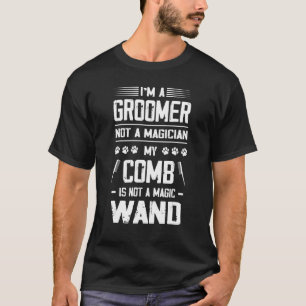 Womens Vintage dog pet groomer salon Dog groomer T-Shirt