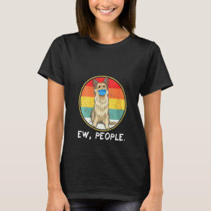 Womens Vintage Ew People Berger Picard Dog Wearing T-Shirt
