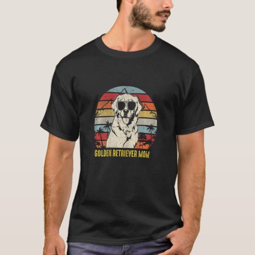 Womens Vintage Golden Retriever Mom Mother's Day D T-Shirt