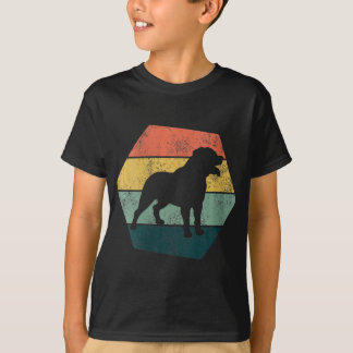 Womens Vintage Hexagon Rottweiler Gift Rottweiler T-Shirt