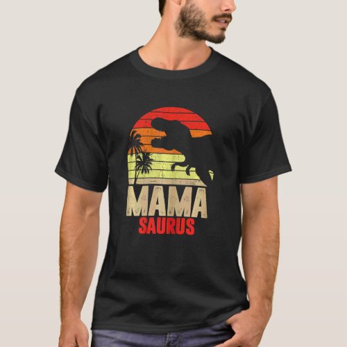 Womens Vintage Mamasaurus Rex Dinosaur Mama Saurus T_Shirt