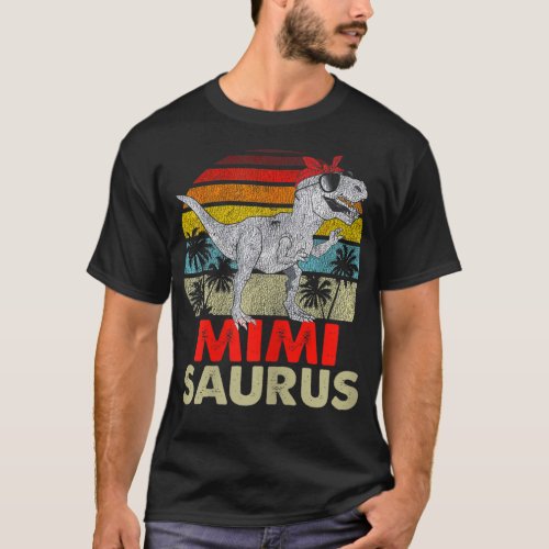 Womens Vintage Mimisaurus T Rex Dinosaur Mother Mi T_Shirt