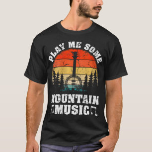 Womens Vintage Play Me Some Mountain Music Mandoli T-Shirt