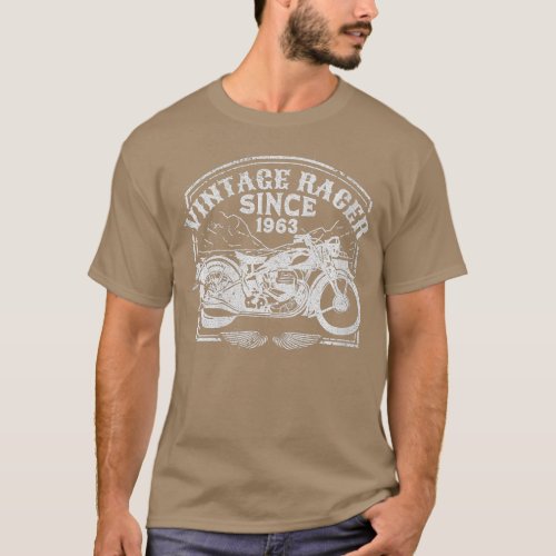 Womens Vintage Racer Since 1963 Retro Motorbike  M T_Shirt
