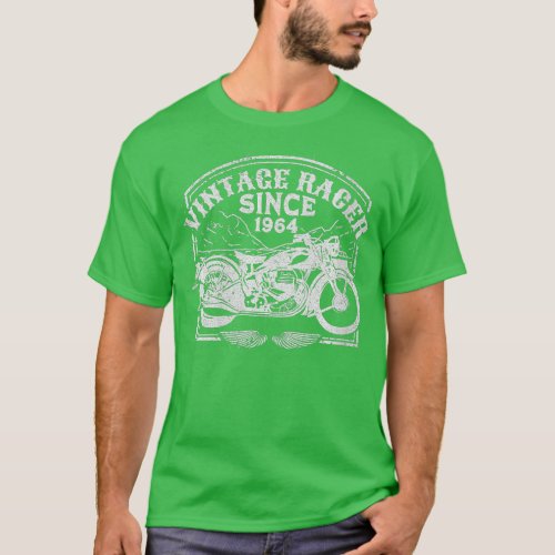 Womens Vintage Racer Since 1964 Retro Motorbike  M T_Shirt