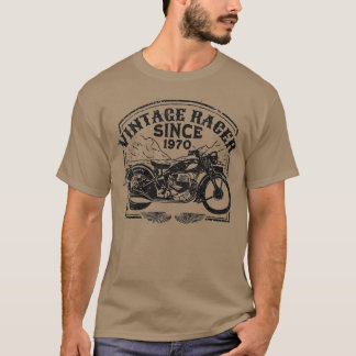 Womens Vintage Racer Since 1970 Retro Motorbike  M T-Shirt