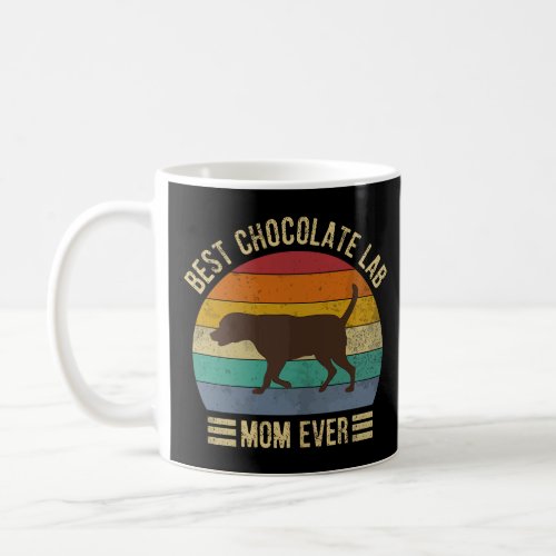 Womens Vintage Retro Best Chocolate Lab Mom Ever L Coffee Mug
