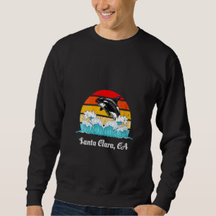 Womens Vintage Santa Clara CA Distressed Orca Kill Sweatshirt