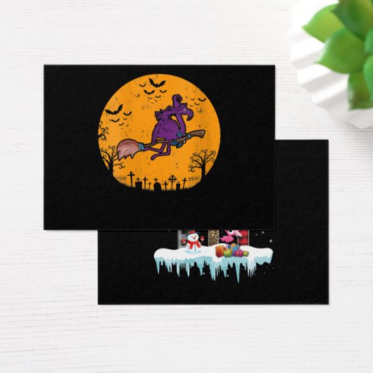 Womens Vintage Witch Flamingo Costume Halloween (Desk)