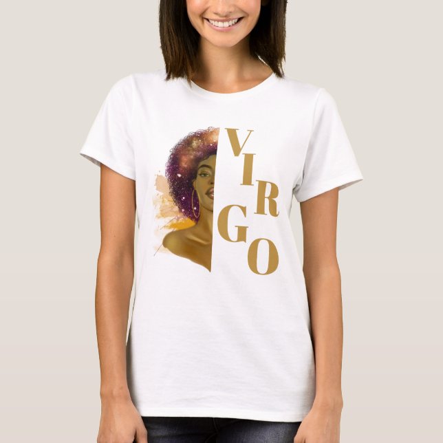 Womens Virgo Season Zodiac Birthday August T-Shirt (Front)