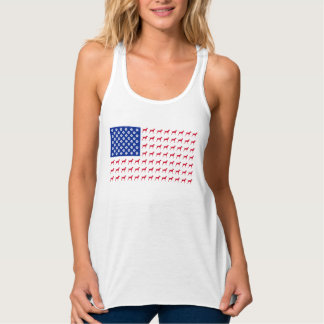 Women's Vizsla American Flag Tank Top