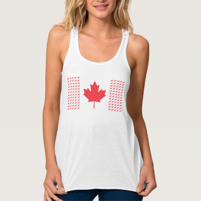 Women's Vizsla Canadian Flag Tank (Front)