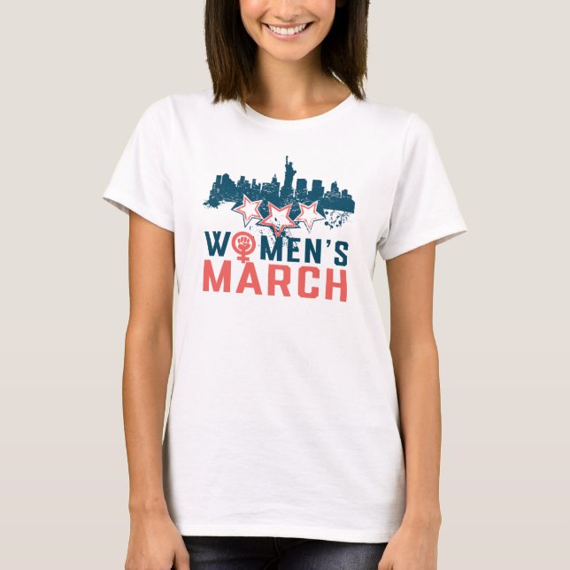 Women's Voices Heard: March for Rights T-Shirt (Front)