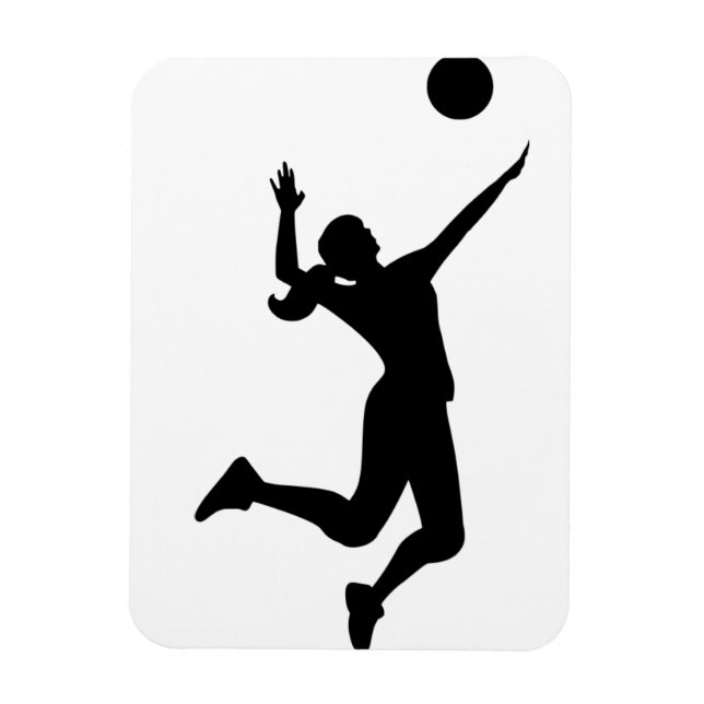 women's volleyball figure magnet (Vertical)