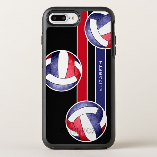 women's volleyball red white blue OtterBox symmetry iPhone 8 plus/7 plus case