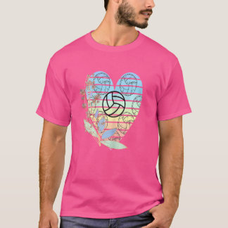 Womens Volleyball Retro Style Cute Mother's Day Vo T-Shirt