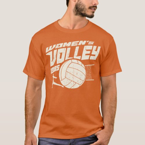 Womens volleyball retro vintage 80s T_Shirt