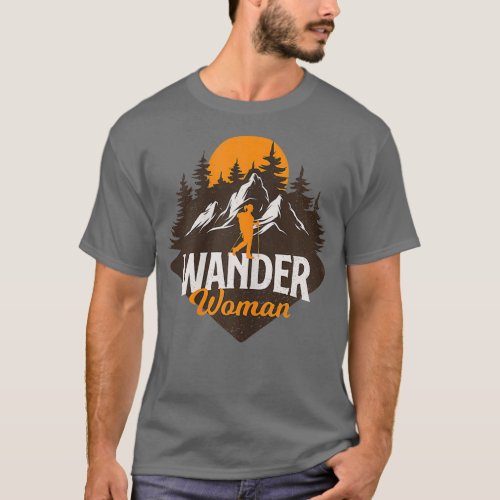 Womens Wander Woman Hiking T_Shirt