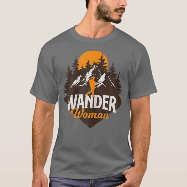 Womens Wander Woman Hiking T-Shirt (Front)