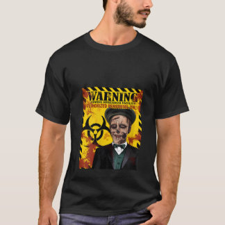 Womens Warning Authorized Personnel Only Zombie Mo T-Shirt