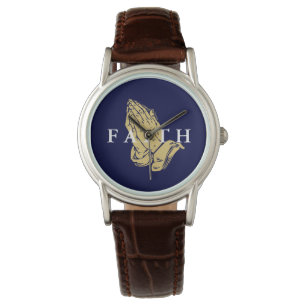 Womens Watch-Hands of Prayer Faith Watch