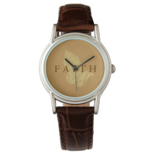 Womens Watch-Hands of Prayer Faith Watch