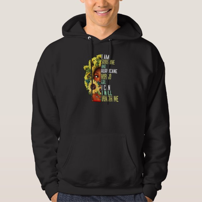 Womens Watch Me Motivational Virgo Girl August Sep Hoodie (Front)
