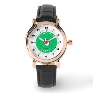 Women's Watch - Personalized Square Black Leather