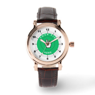 Women's Watch - Personalized Square Brown Leather