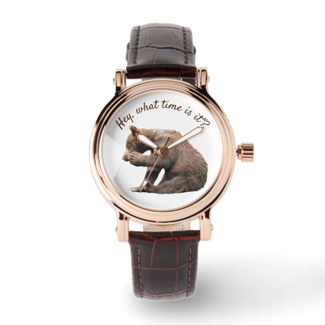 Women's Watch w/ grizzly bear cub (Front)