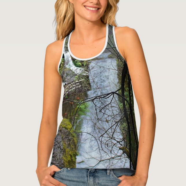 Women's waterfall camo Tank Top (Front)