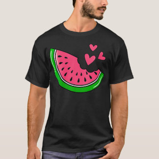 Womens Watermelon Slice Melon Summer Vacation Seas T-Shirt