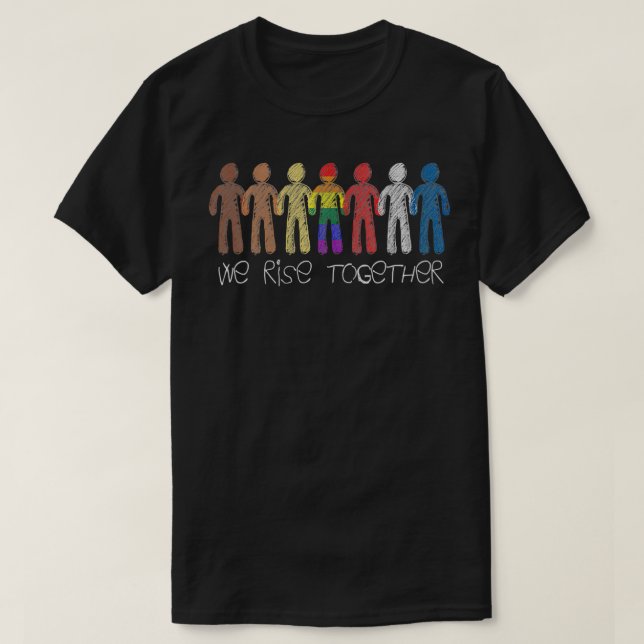 Womens We Rise Together Against Racism T-Shirt (Design Front)