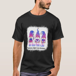 Womens We Wear Pink And Blue Pregnancy Infant Loss T-Shirt