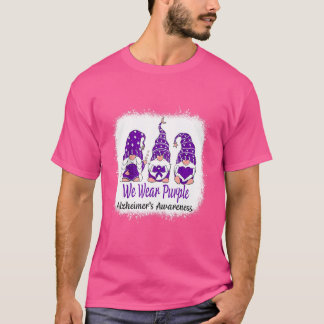 Womens We Wear Purple Alzheimer's Awareness T-Shirt