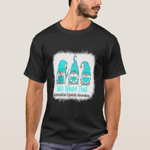 Womens We Wear Teal Interstitial Cystitis Awarenes T-Shirt