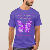 Womens Wear Purple For Daughter Epilepsy Brain War T-Shirt