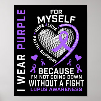 Womens Wear Purple For Lupus Awareness Warriors Poster