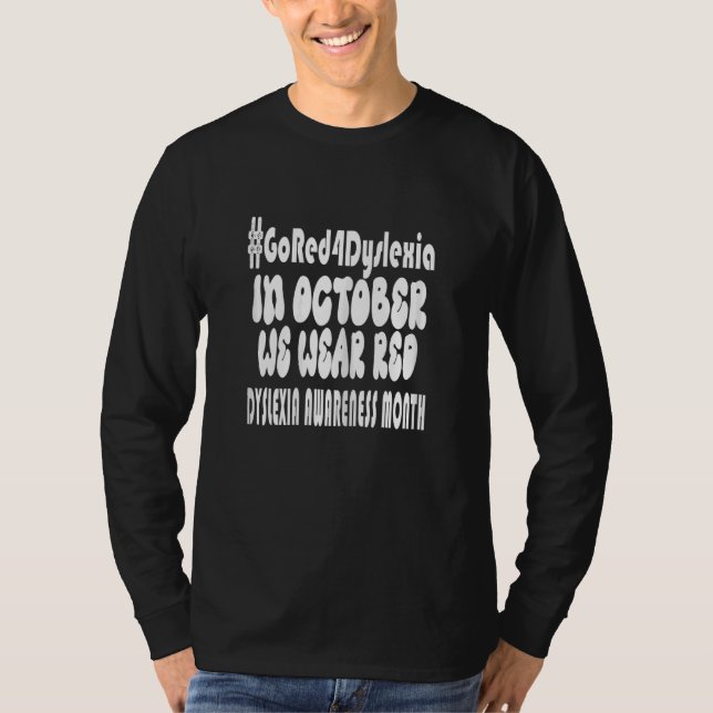 Womens Wear Red to Support in Dyslexia Awareness M T-Shirt (Front)