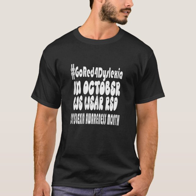 Womens Wear Red to Support in Dyslexia Awareness M T-Shirt (Front)